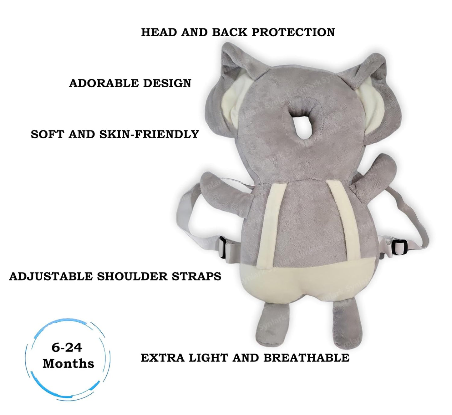 | BabyGuard |™  Baby Head Protection Backpack Pillow (Elephant)